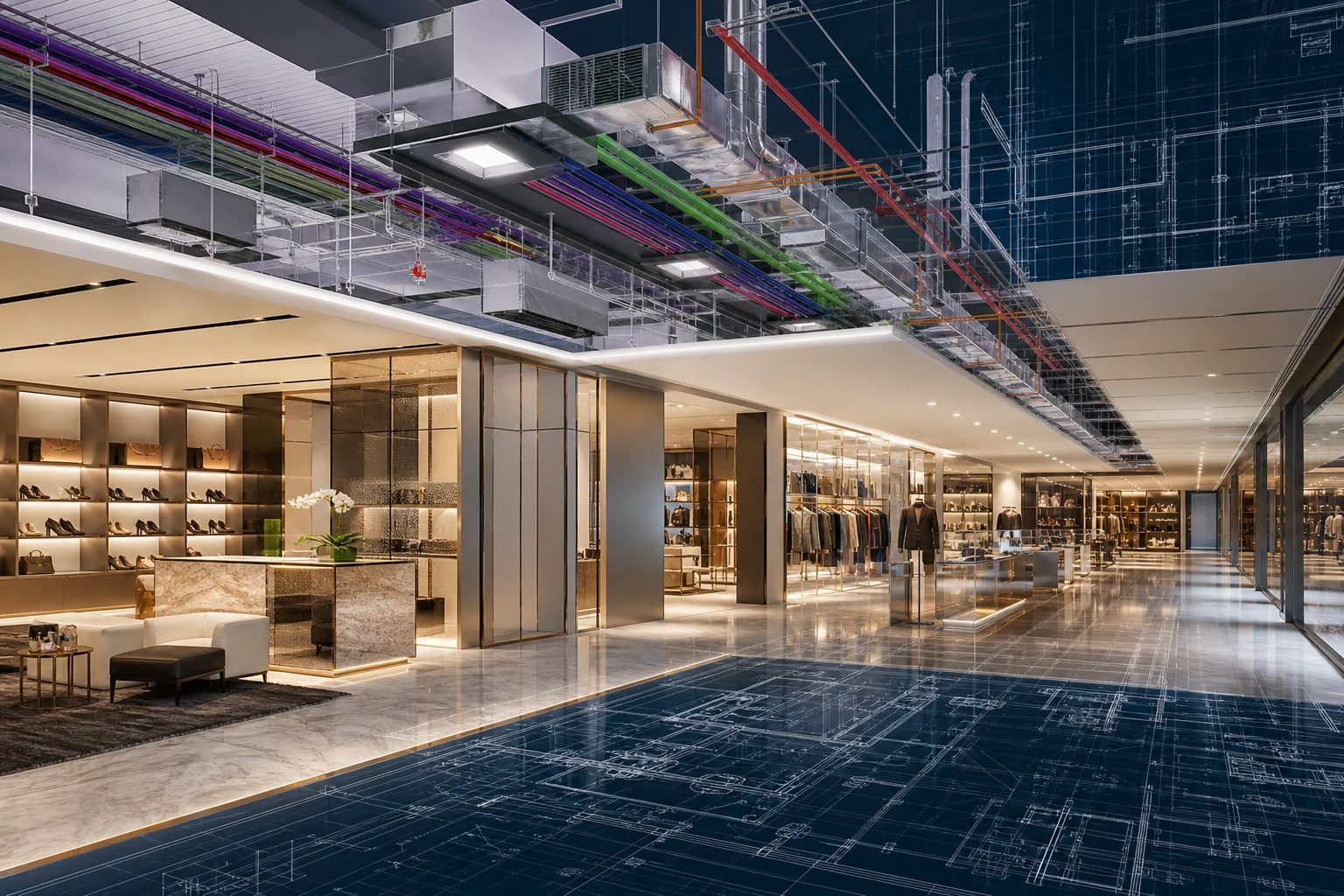 Luxury Commercial Interior BIM presentation model