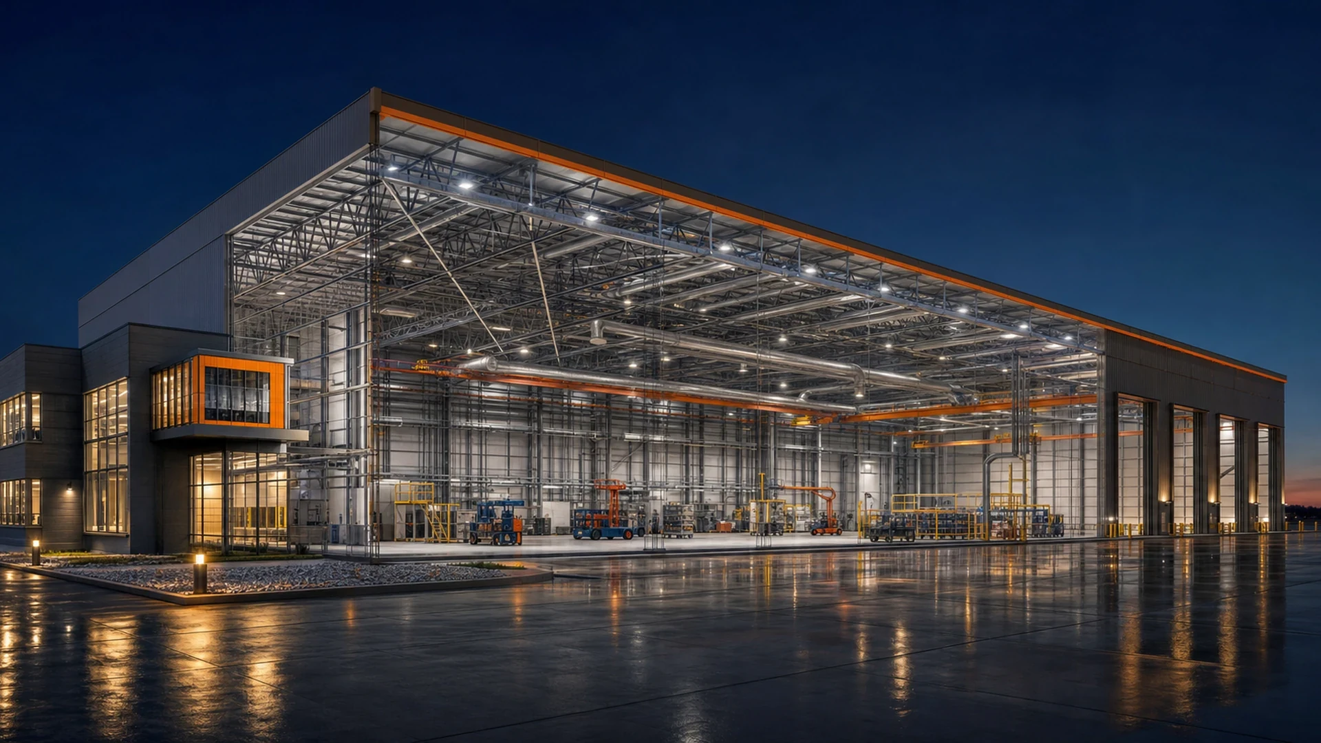 Large-Span Industrial Facility BIM presentation model