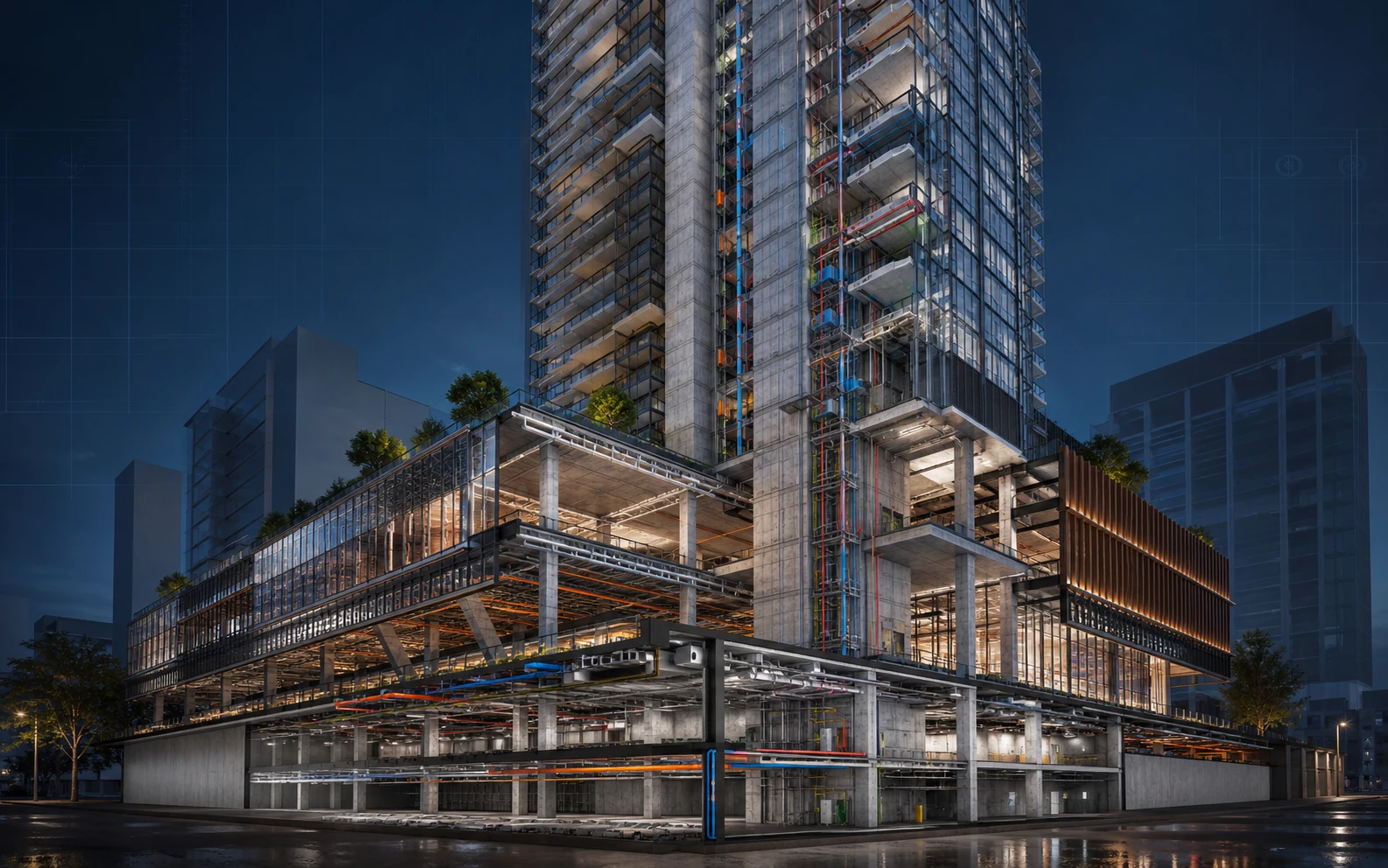 Mixed-Use Development BIM presentation model