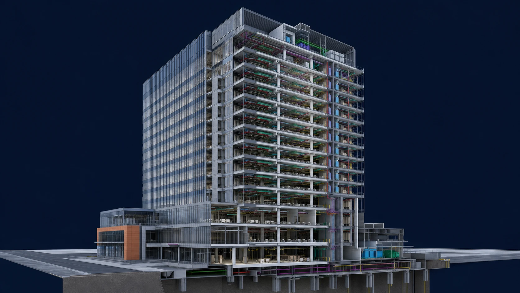 Commercial Office Tower BIM presentation model