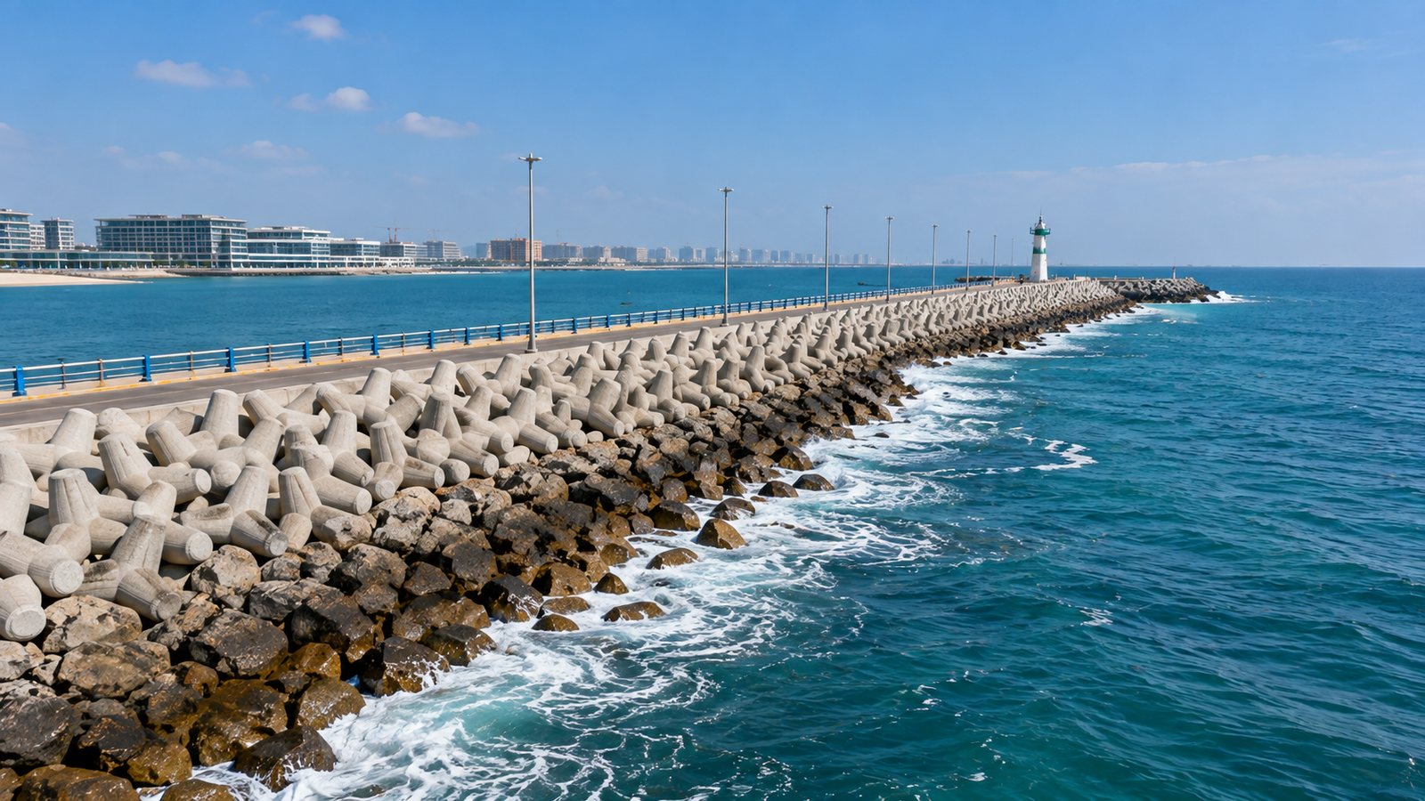 Marine coastal protection, revetment and breakwater interface